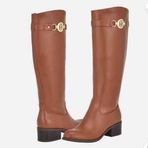 TOMMY HILFIGER Dezy Knee High Boot Tan Size: 7.5
